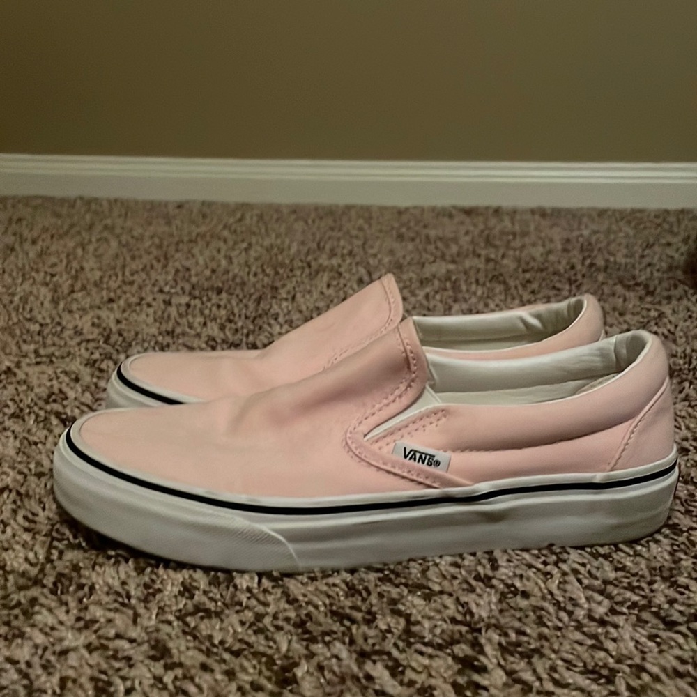 Light pink slip on Vans